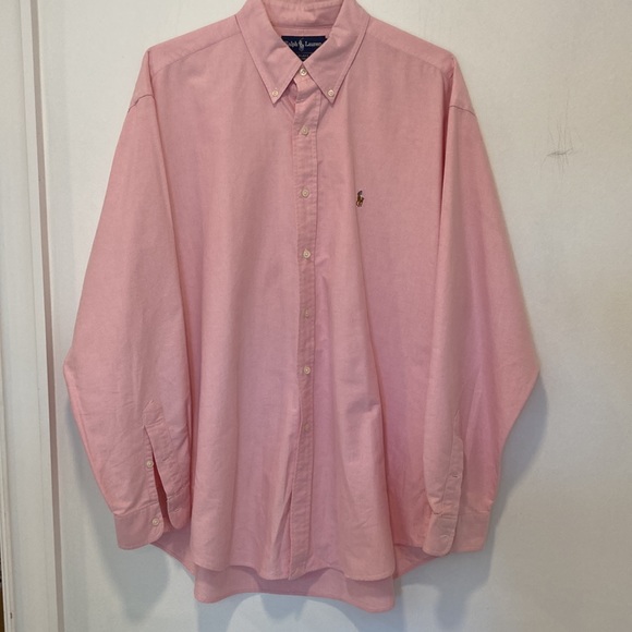 Ralph Lauren Men's 'The Blake'  Long Sleeved Cotton Shirt in Pink XL - Picture 2 of 7